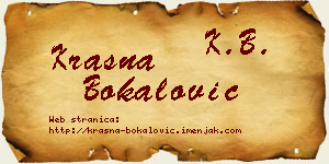 Krasna Bokalović vizit kartica